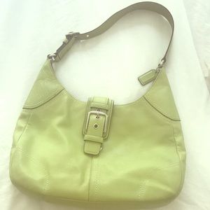 COACH purse. Lime green. Shoulder bag.